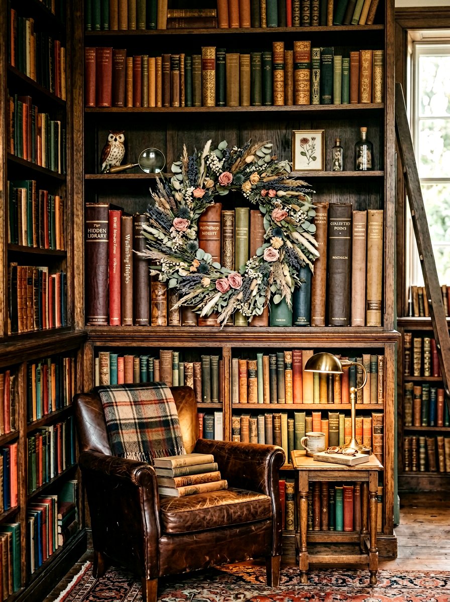 Dried flower wreath for shelf - 25 Spring Mini Wreath Ideas