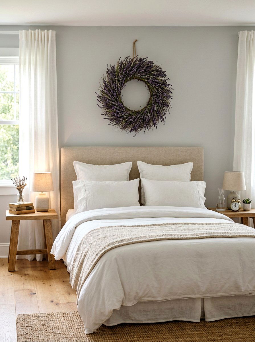 Dried lavender wreath - 25 Spring Lavender Wreath Ideas