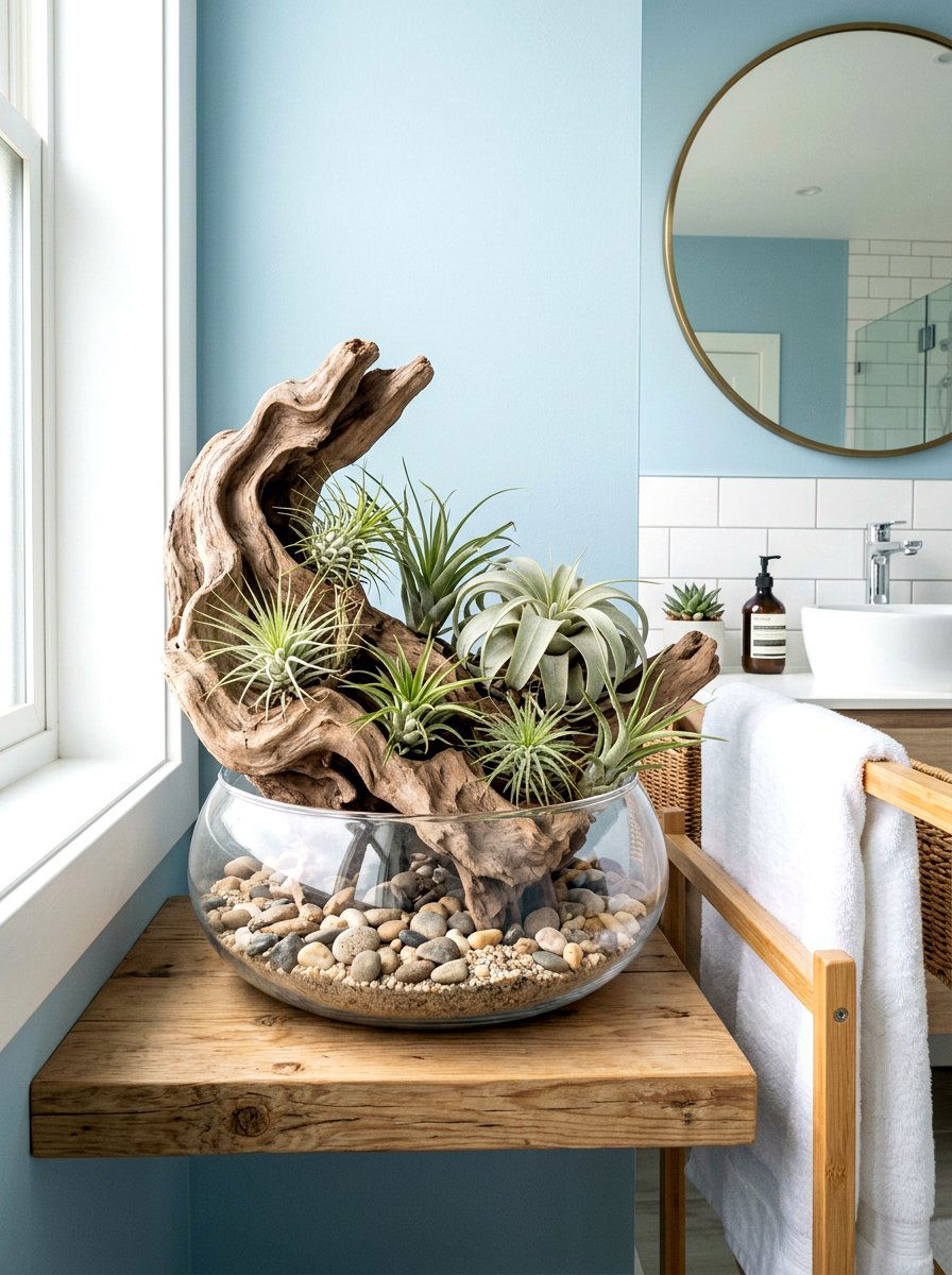 Driftwood Air Plant Arrangement - 25 Spring DIY Terrarium Ideas