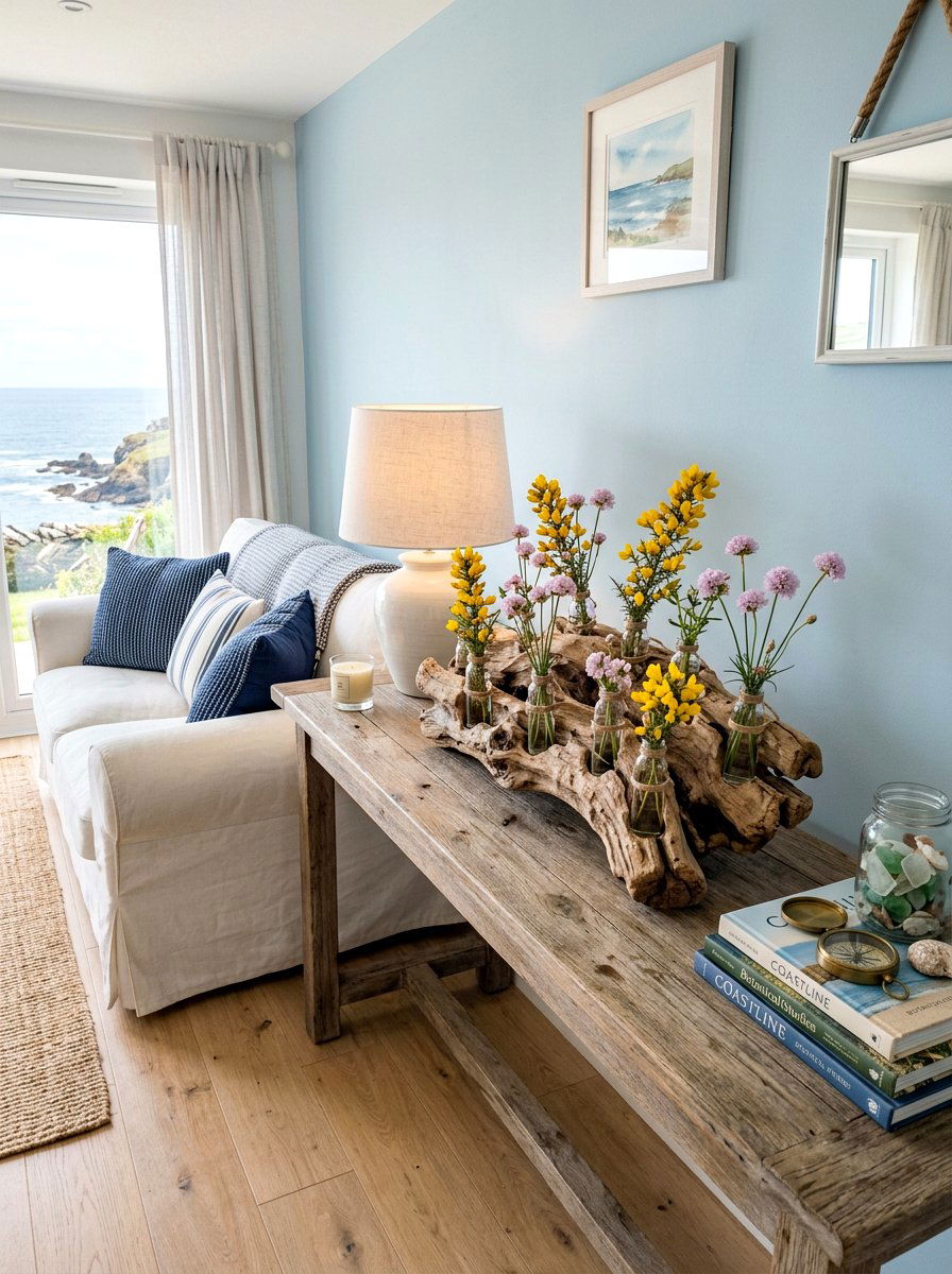 Driftwood And Wildflower Decor - 25 Spring Wildflower Arrangement Ideas