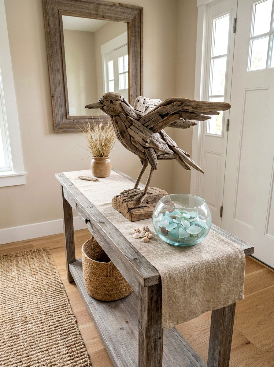 Driftwood Bird Sculpture - 25 Spring Wooden Bird Ideas