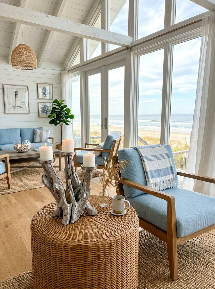 Driftwood Candle Stand - 25 Spring Candle Holder Ideas