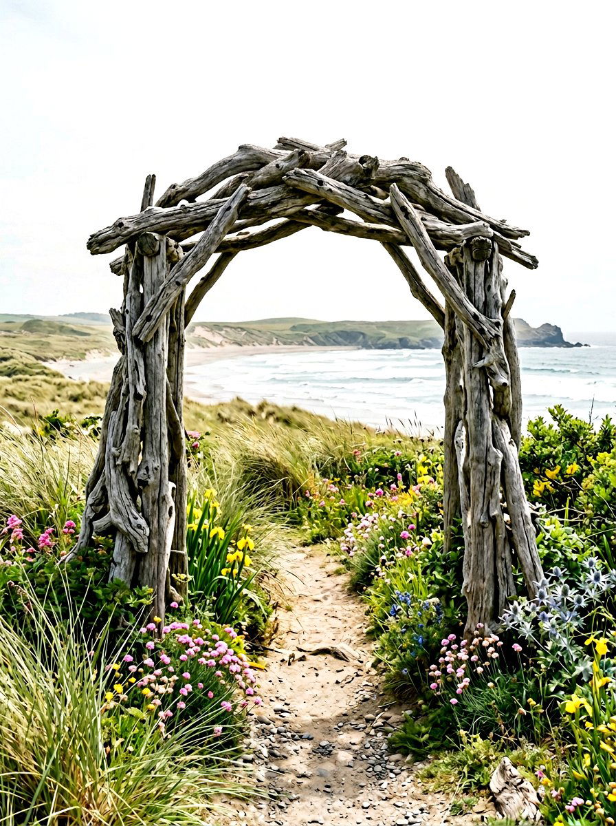 Driftwood Garden Arch - 25 Spring Garden Arbor Decor Ideas