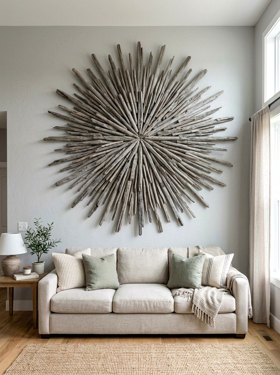 Driftwood Wall Art - 25 Spring Wood Craft Ideas