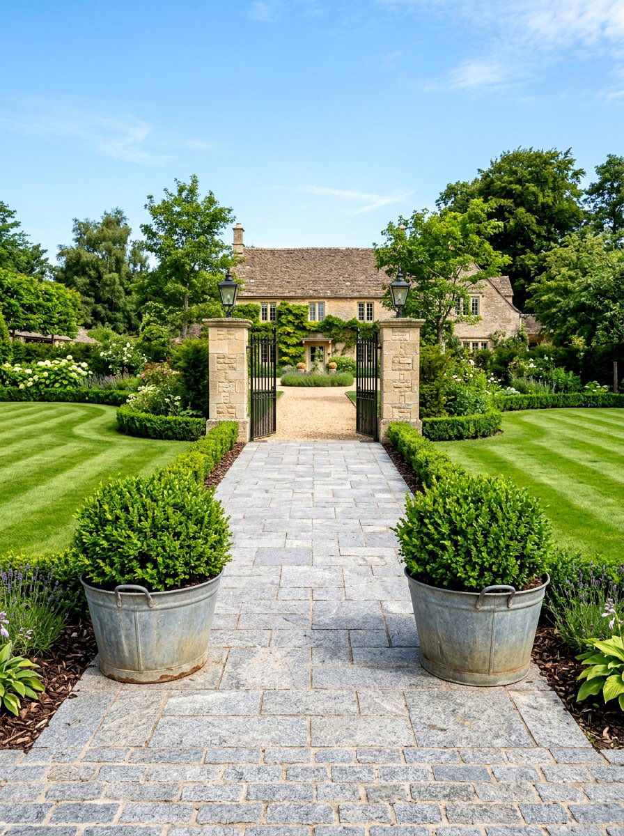 Driveway Flower Planter - 25 Spring Galvanized Tub Planter Ideas