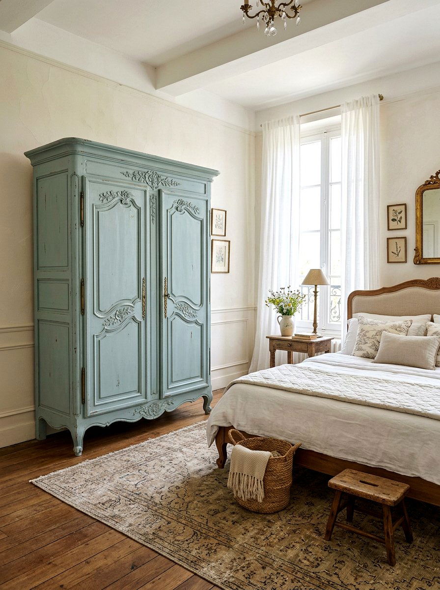 Duck Egg Blue Armoire - 25 Spring Chalk Paint Furniture Ideas