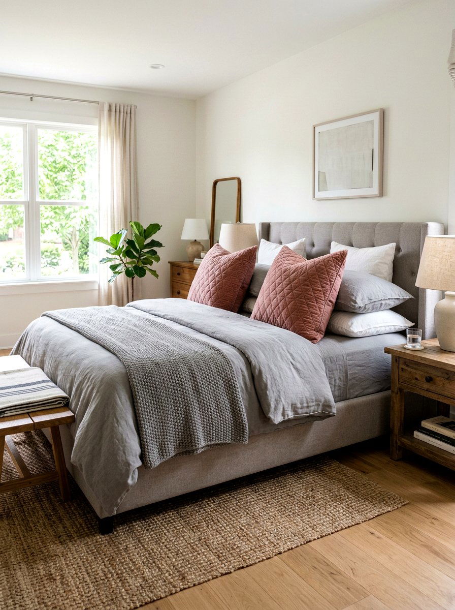 Dusty Rose Quilted Pillow