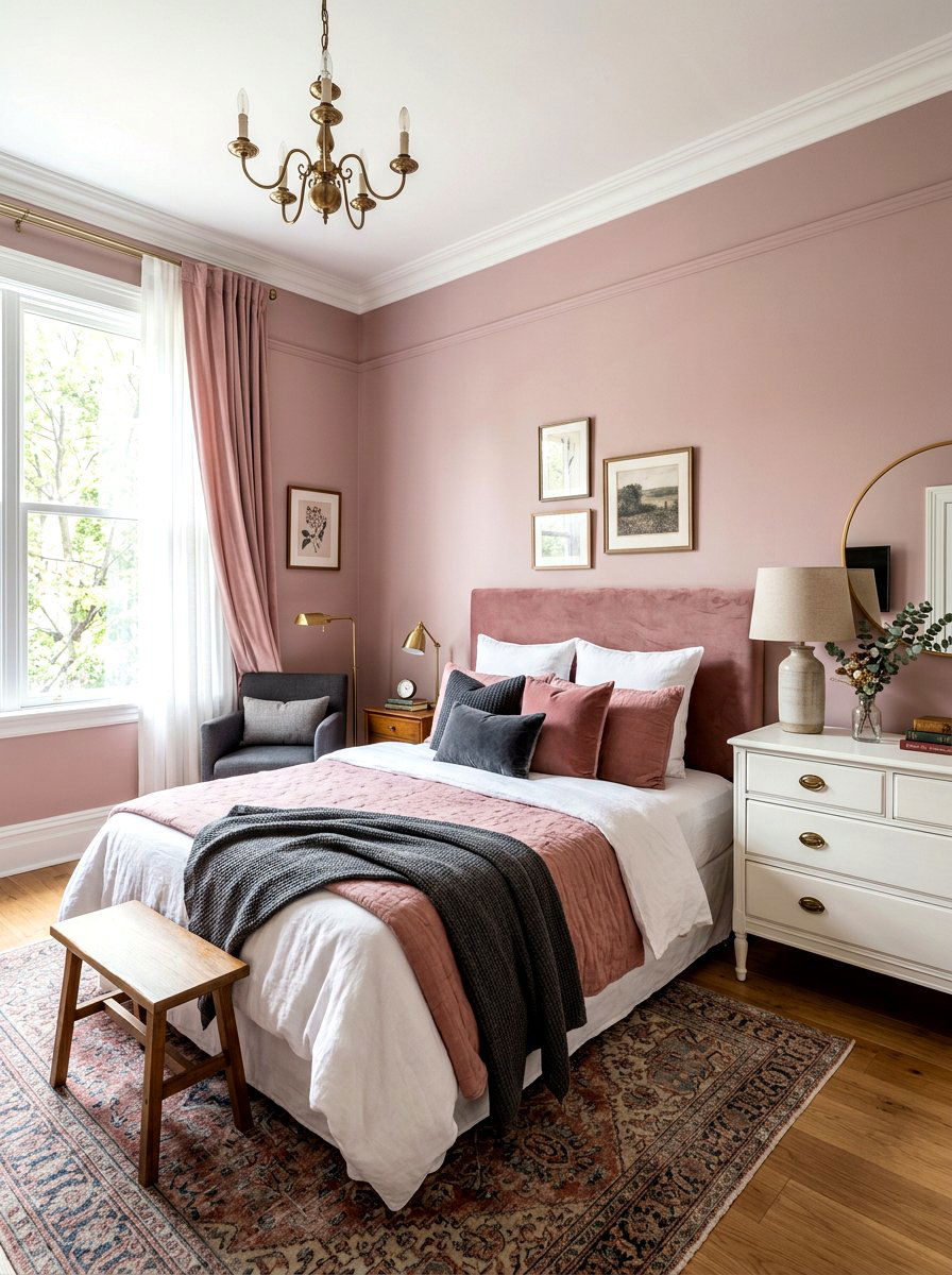 Dusty rose guest room - 25 Spring Pastel Color Palette Ideas