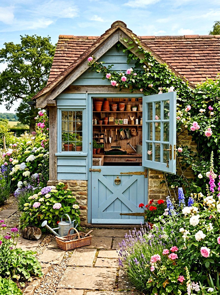 Dutch Door Entry - 25 Spring Potting Shed Decor Ideas