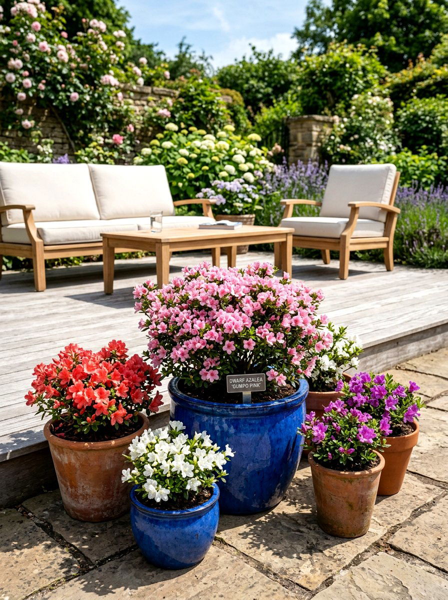 Dwarf Azalea Container - 25 Spring Azalea Garden Ideas