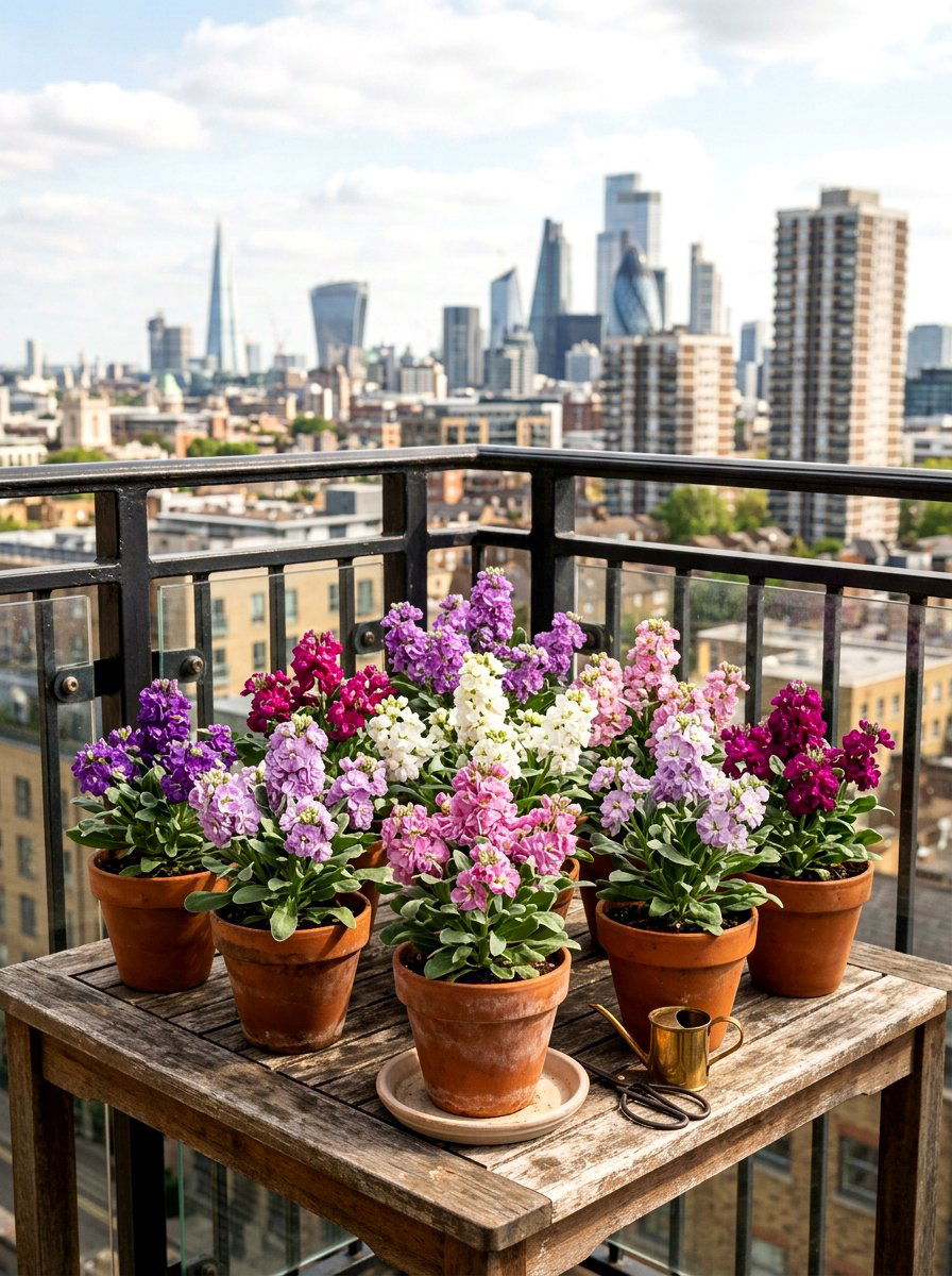 Dwarf stock flower pot - 25 Spring Stock Flower Ideas