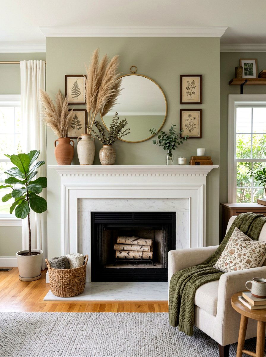 Earthy Ceramic Vase Mantel - 25 Spring Terracotta Decor Ideas