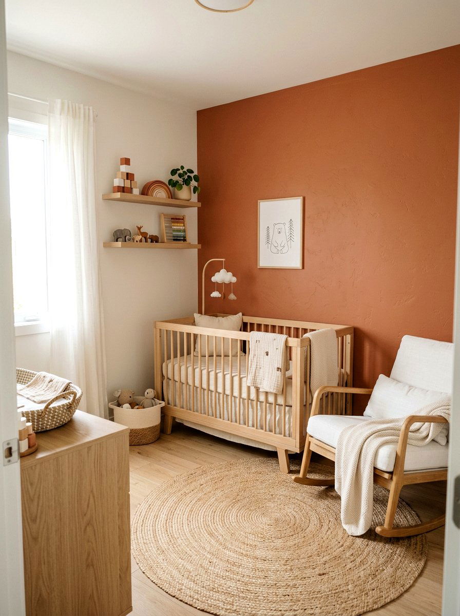 Earthy tone Japandi nursery - 25 Spring Japandi Decor Ideas