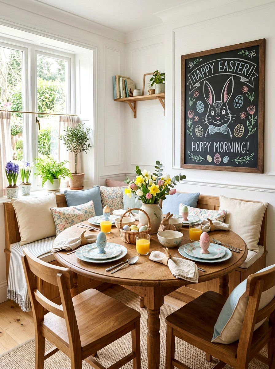 Easter Bunny Chalk Art - 25 Spring Chalkboard Lettering Ideas