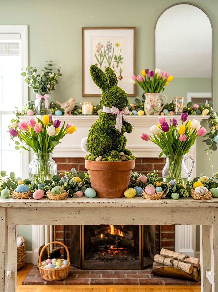 Easter Bunny Topiary - 25 Spring Topiary Ideas
