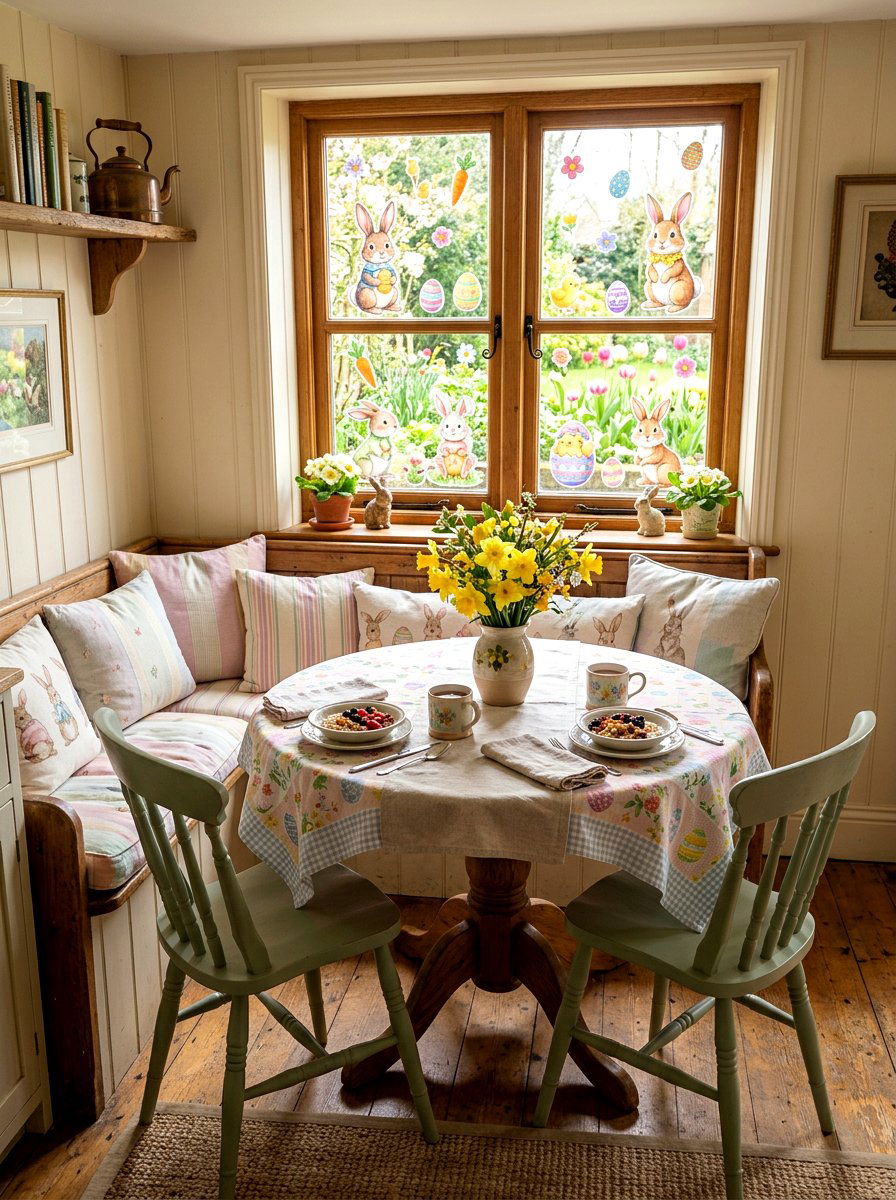 25 Spring Gel Cling Ideas for Fun and Festive Window Decor