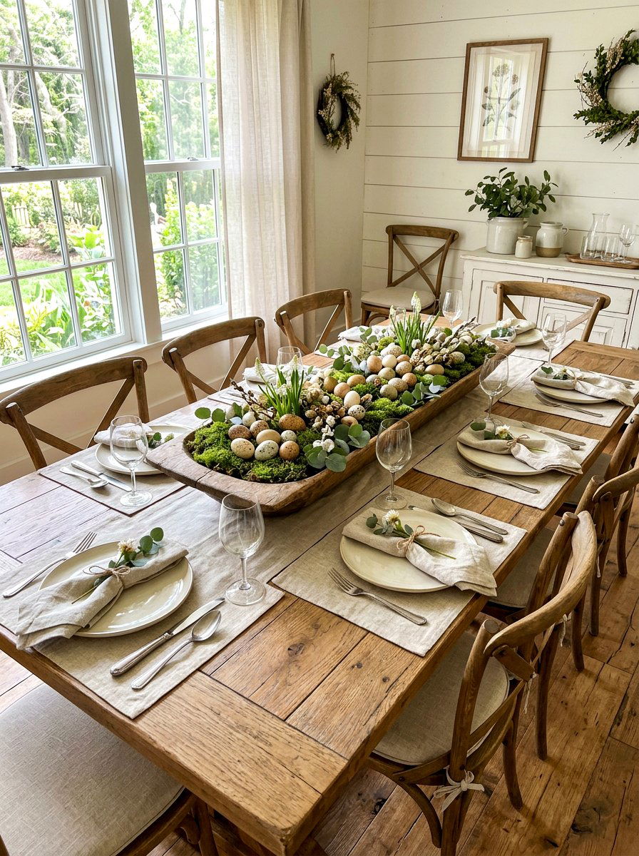 Easter Dining Table Centerpiece - 25 Spring Vignette Ideas
