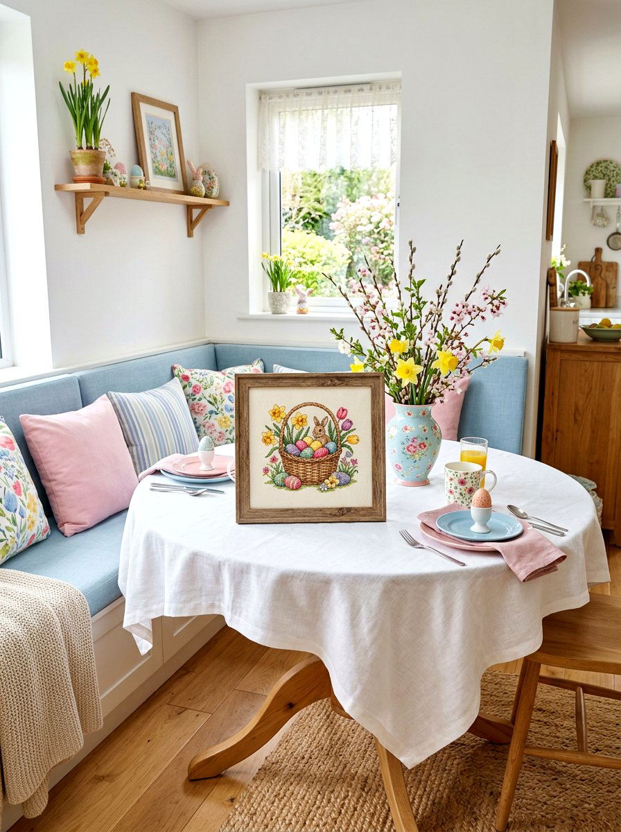 Easter Egg Basket Cross Stitch - 25 Spring Cross Stitch Pattern Ideas