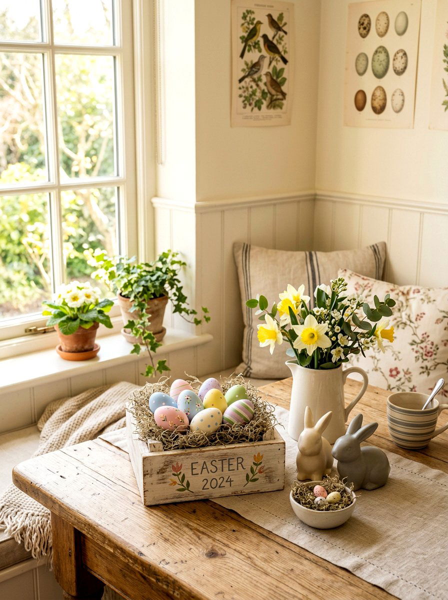 Easter Egg Nesting Box - 25 Spring Wooden Box Decor Ideas