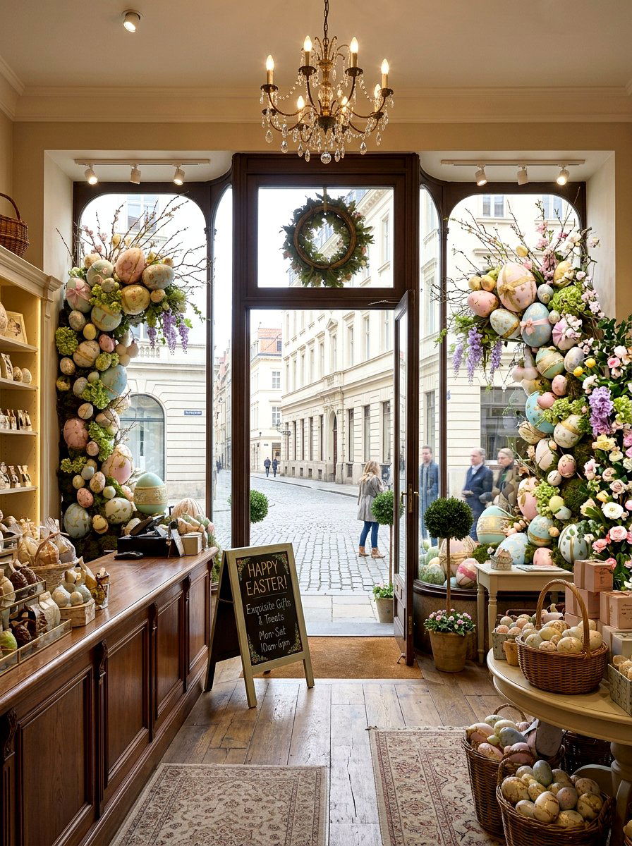 Easter Egg Storefront - 25 Spring Storefront Decor Ideas