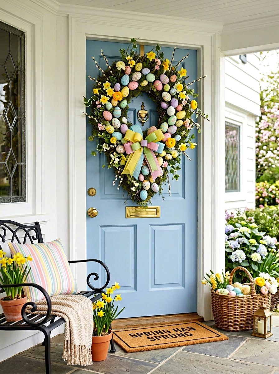 Easter Egg Swag - 25 Spring Swag Arrangement Ideas