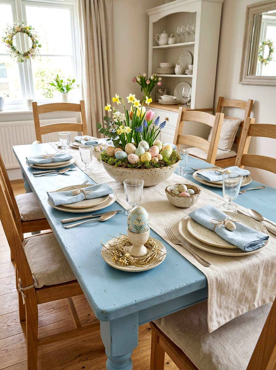 Easter Egg Table Decor - 25 Spring Dinner Party Table Ideas