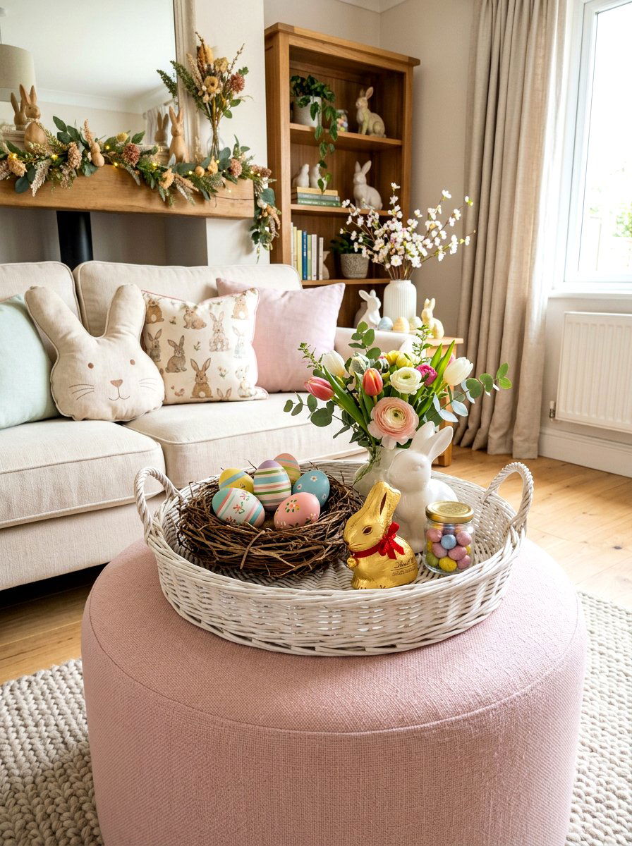 Easter Ottoman Tray - 25 Spring Ottoman Tray Ideas