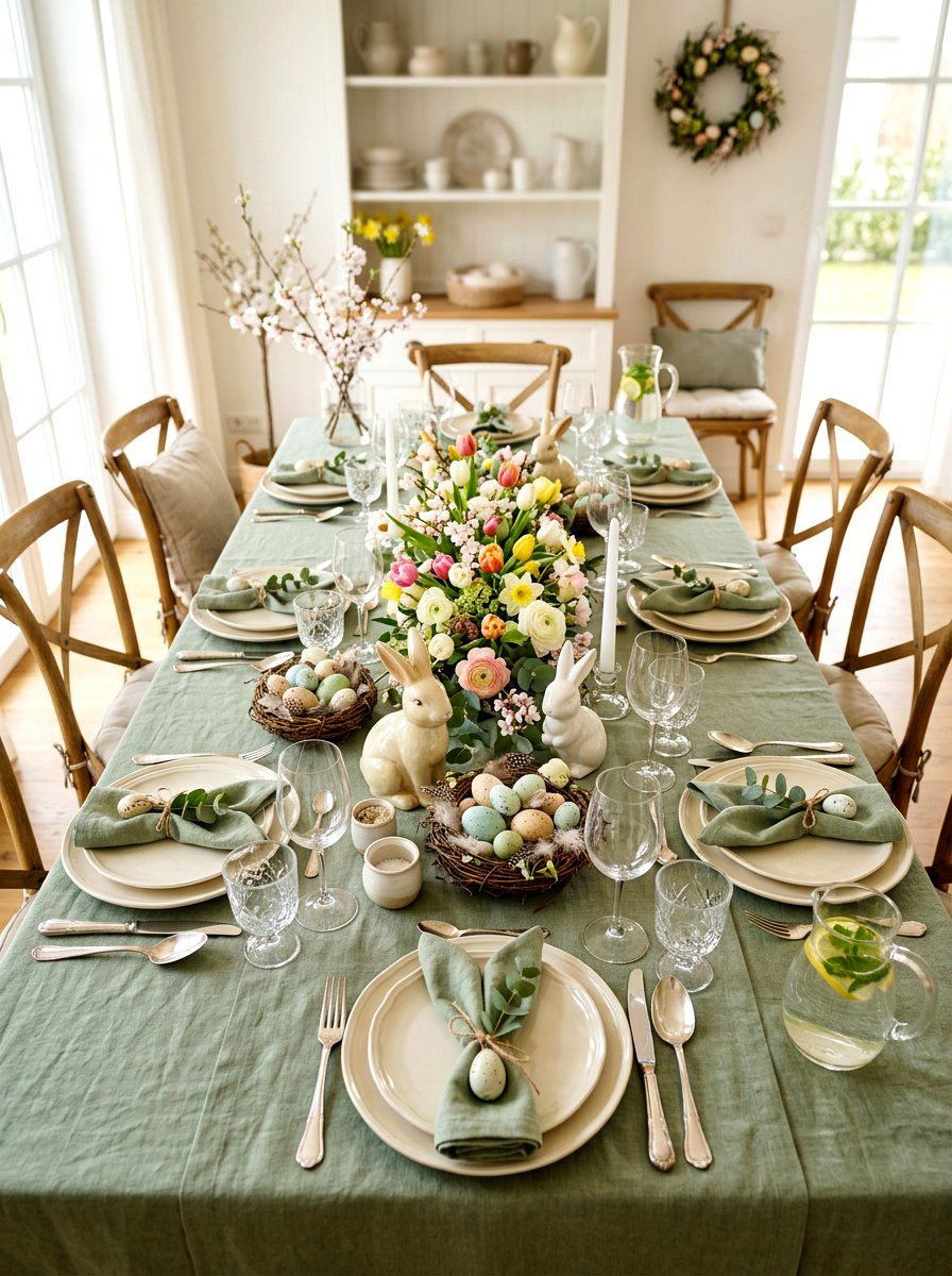 Easter brunch table design - 25 Spring Brunch Decor Ideas