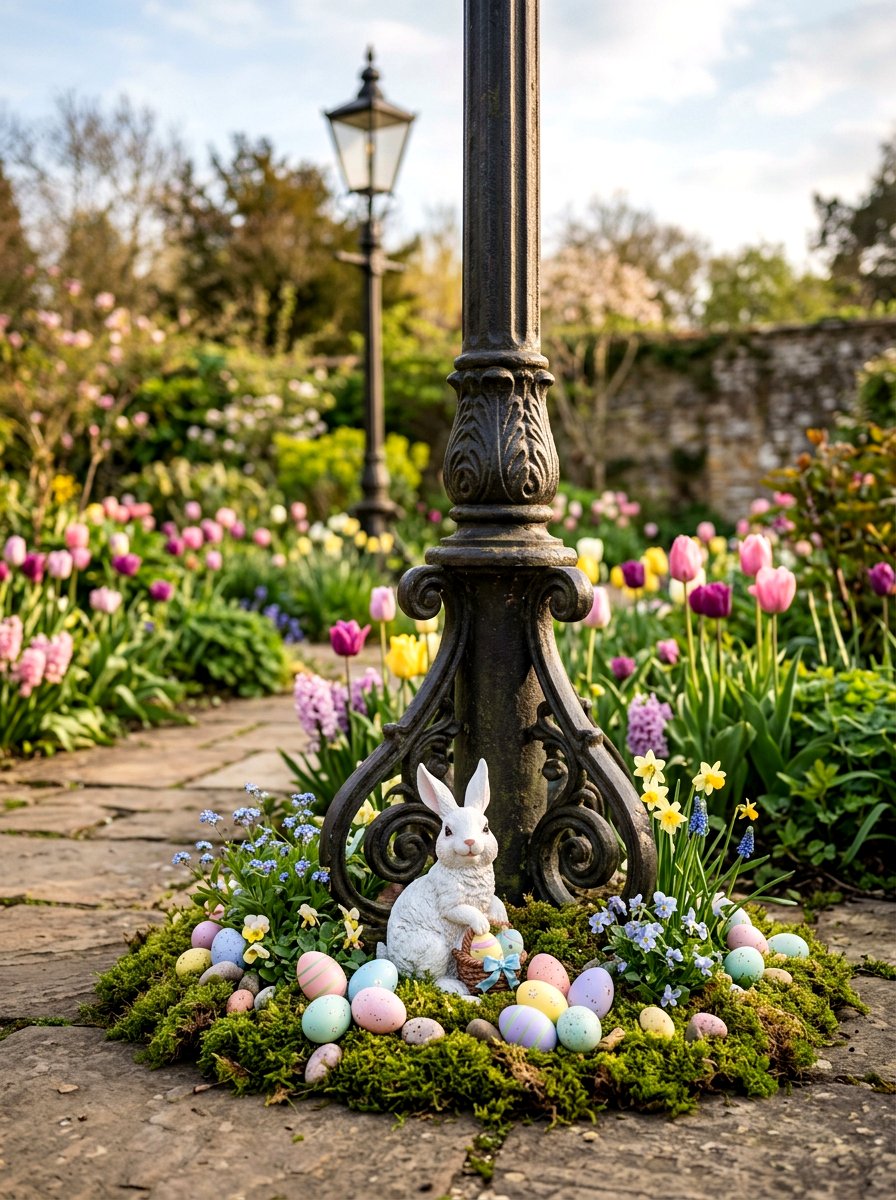 Easter bunny lamp post - 25 Spring Lamp Post Decor Ideas