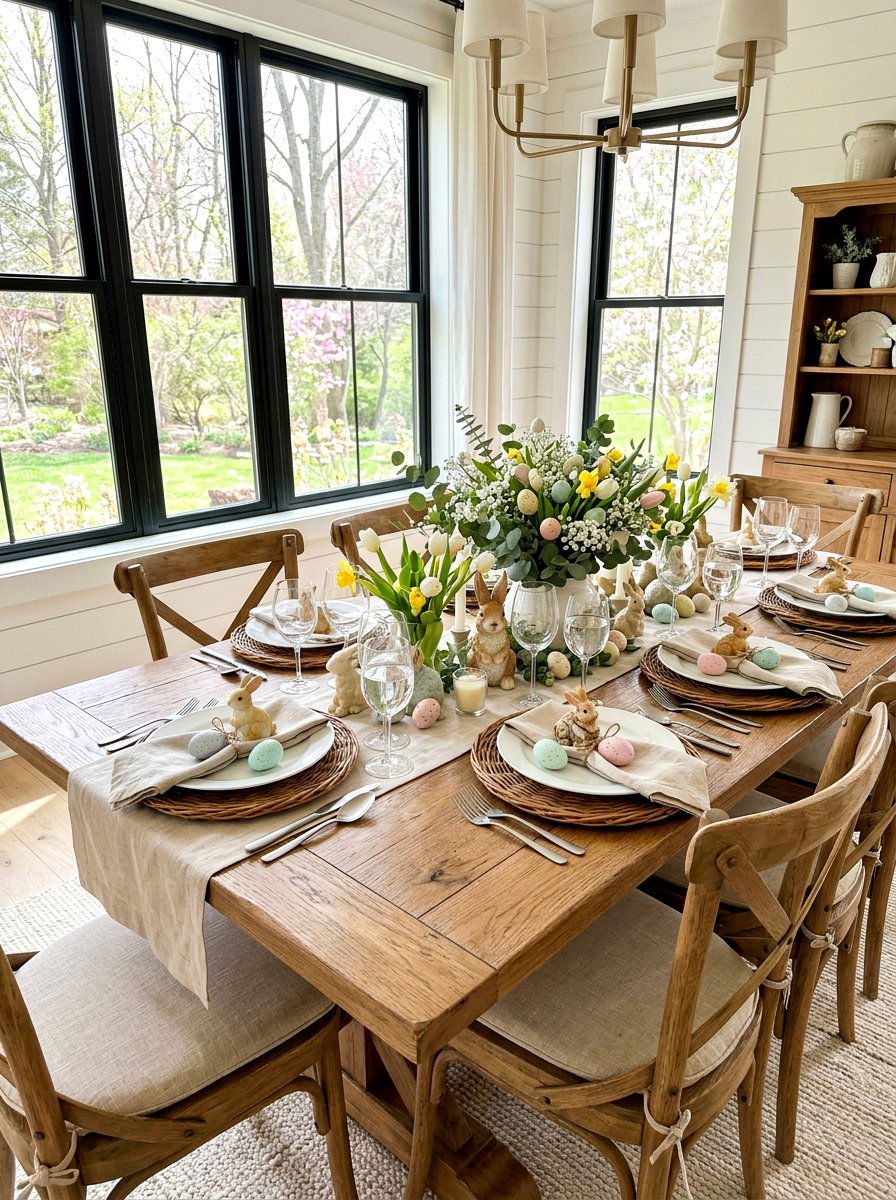 Easter bunny table theme - 25 Spring Place Setting Ideas