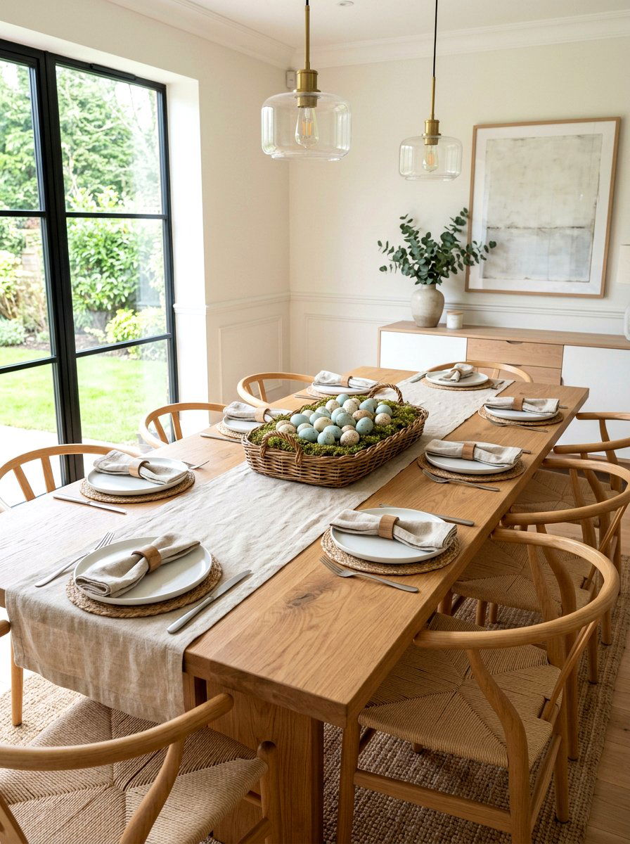 Easter egg basket centerpiece - 25 Spring Basket Decor Ideas