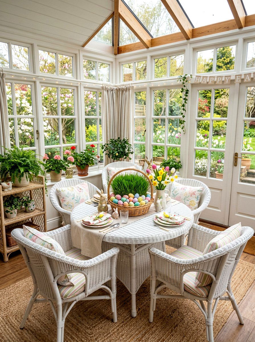 Easter egg grass basket - 25 Spring Wheat Grass Decor Ideas