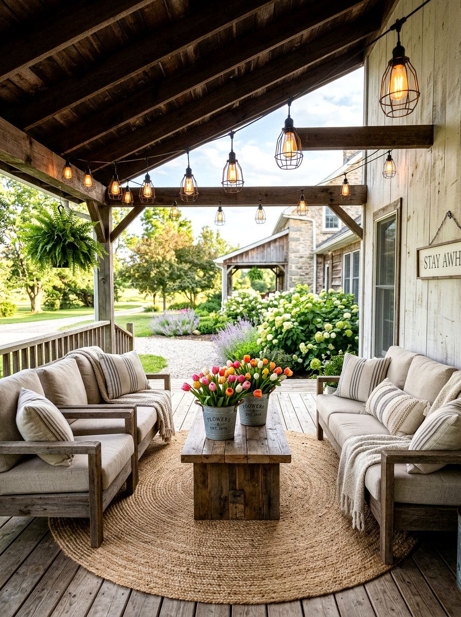 Edison Bulb - 25 Spring Porch Lighting Ideas