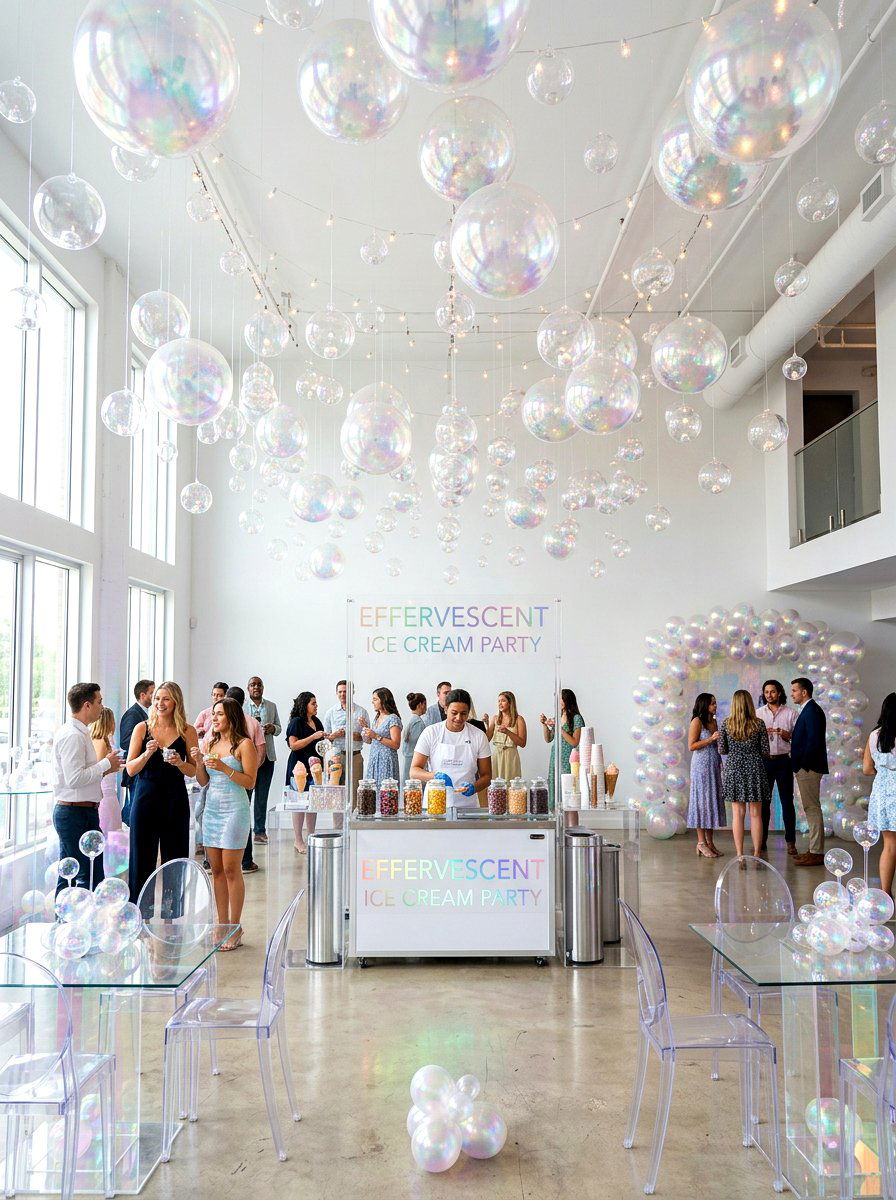 Effervescent Ice Cream Party - 25 Spring Ice Cream Social Decor Ideas