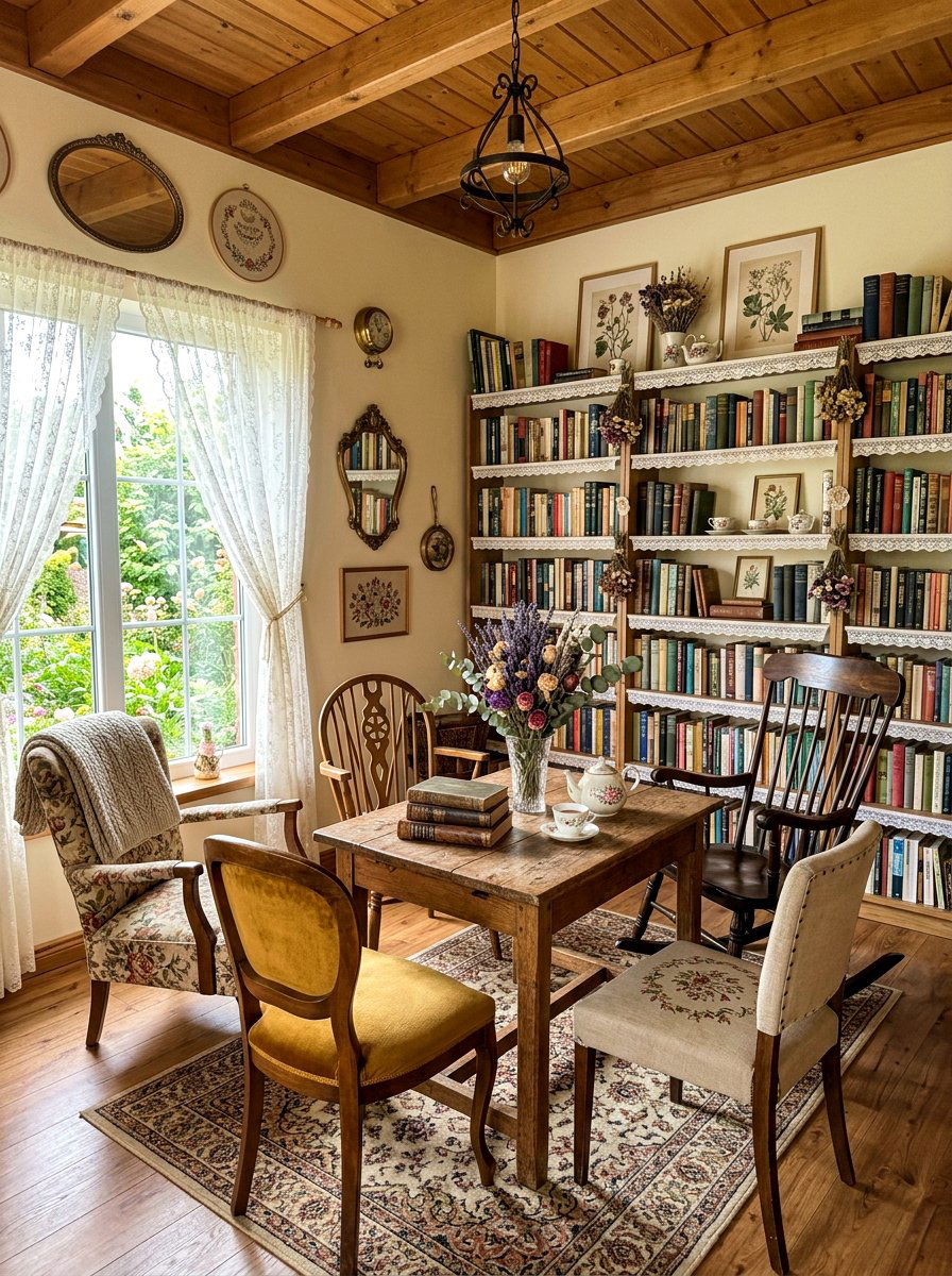 Embracing the charm of cottagecore - 25 Spring Library Decor Ideas