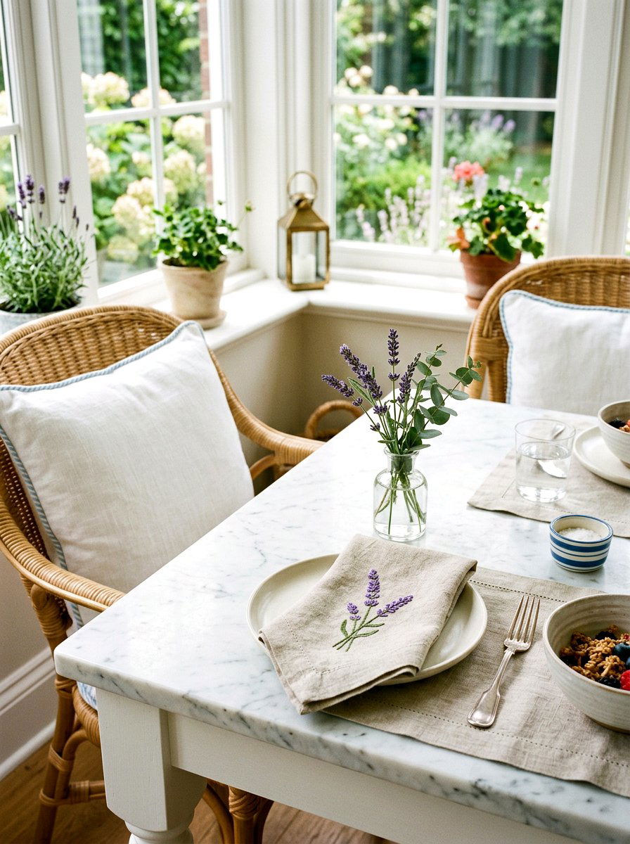 Embroidered Linen Napkin - 25 Spring Embroidered Decor Ideas