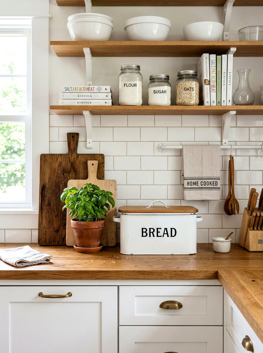 Enamel Bread Box - 25 Spring Country Decor Ideas