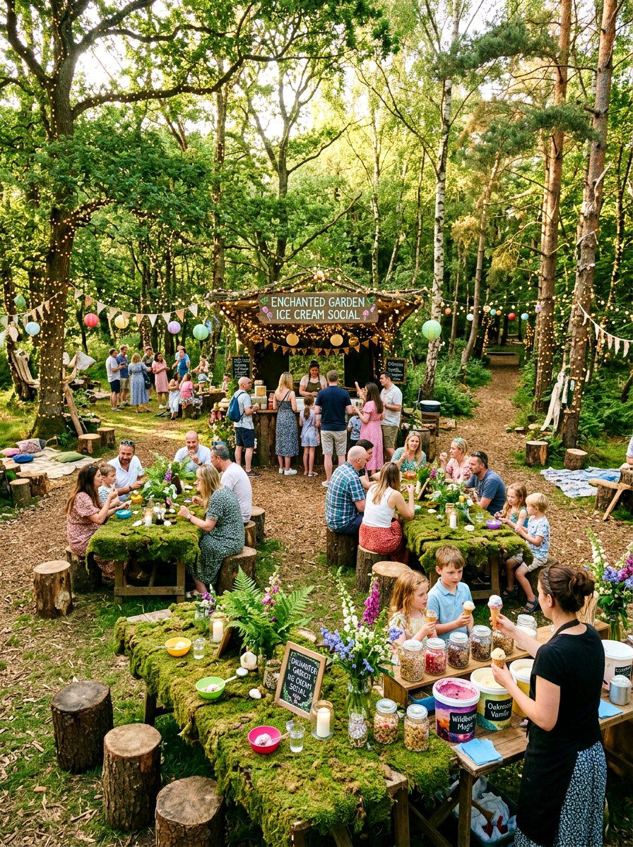 Enchanted Garden Ice Cream - 25 Spring Ice Cream Social Decor Ideas