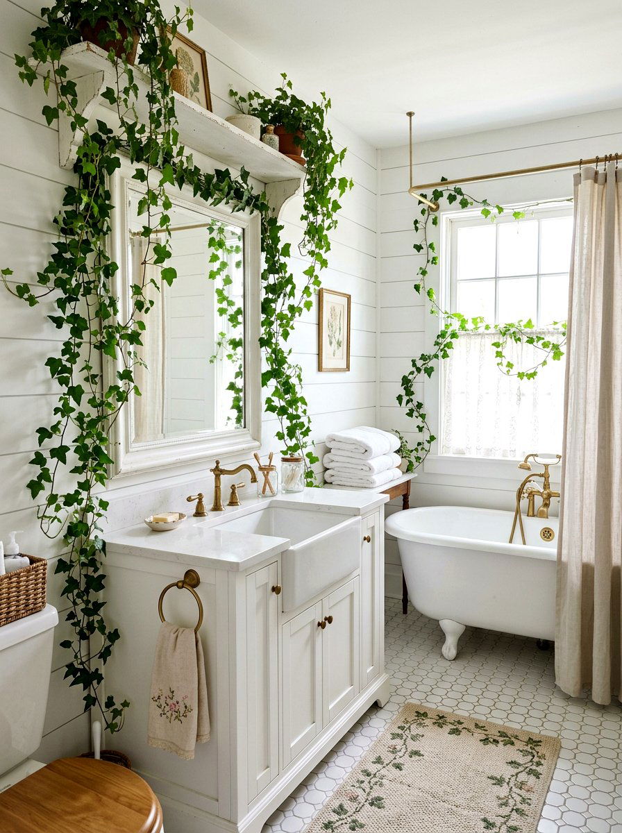 English Ivy - 25 Spring Bathroom Plant Ideas