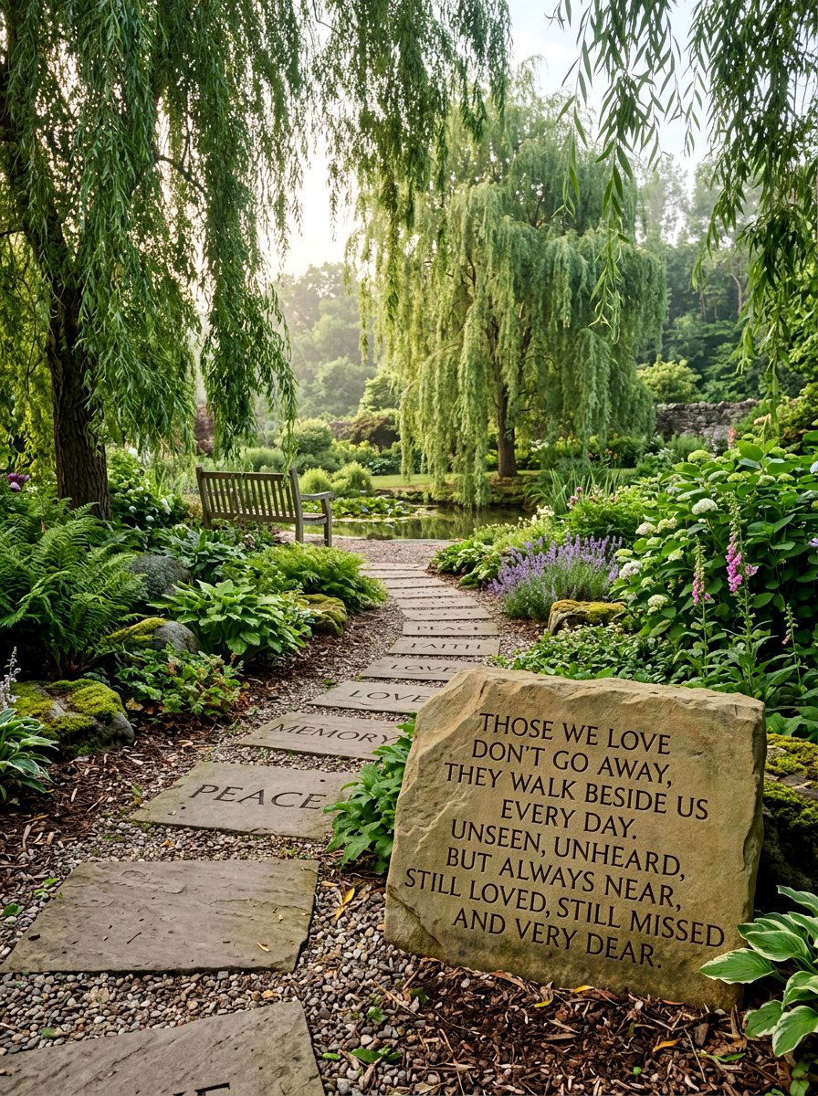 Engraved Quote Garden Stone - 25 Spring Stepping Stone Ideas