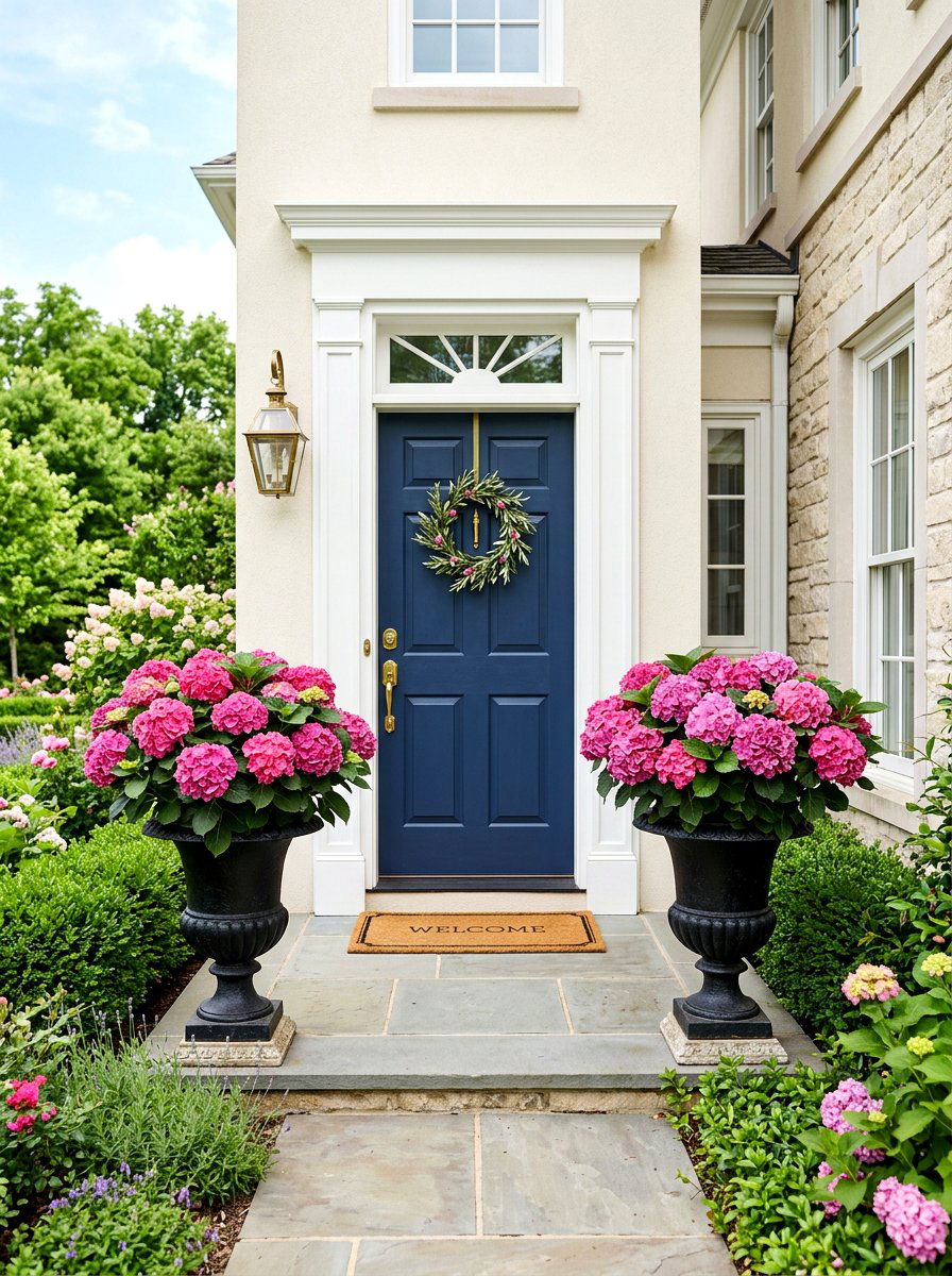 Entrance door planter - 25 Spring Planter Ideas