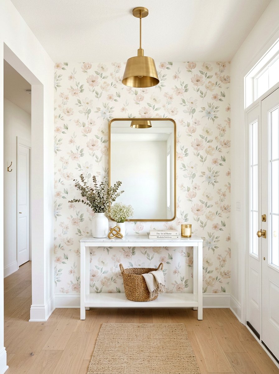 Entryway Accent Wall - 25 Spring Entryway Decor Ideas