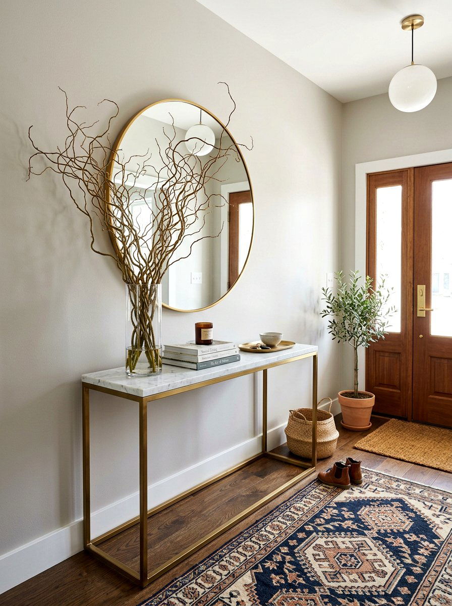 Entryway Console Decor - 25 Spring Curly Willow Branch Ideas