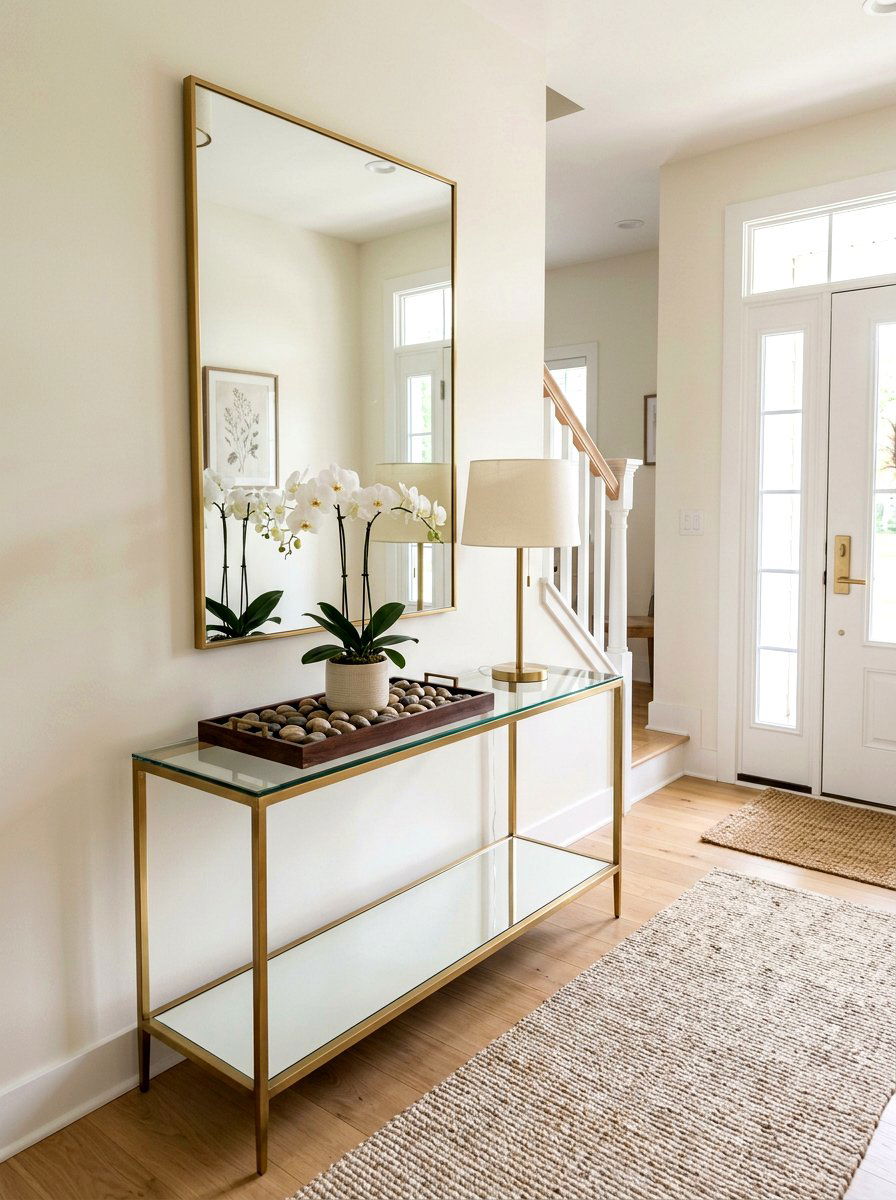 Entryway Console Glass Decor - 25 Spring Display Case Ideas