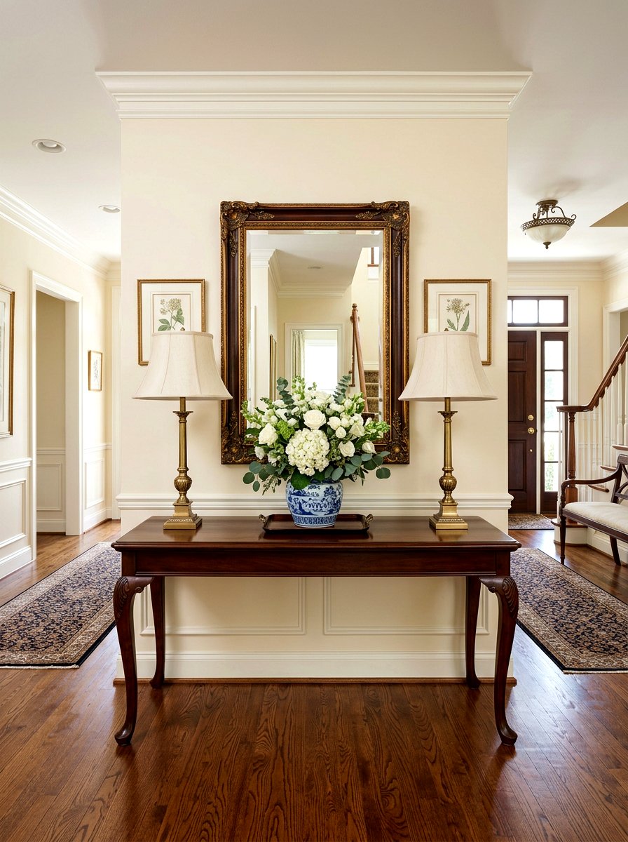 Entryway Console Table Mirror - 25 Spring Entryway Mirror Ideas