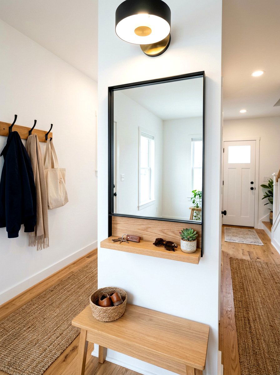 Entryway Mirror With Shelf - 25 Spring Entryway Mirror Ideas