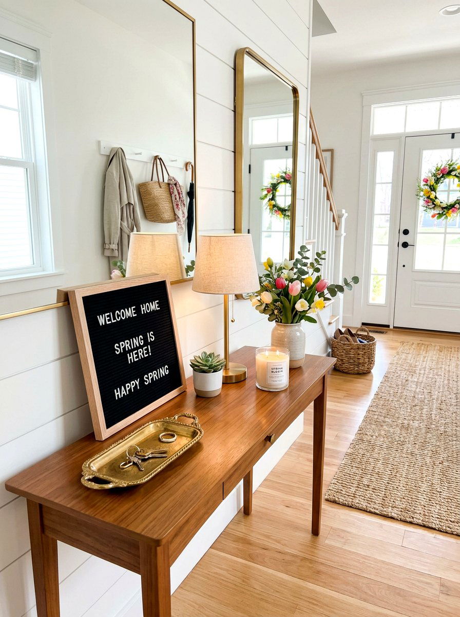 Entryway Spring Refresh - 25 Spring Letter Board Ideas