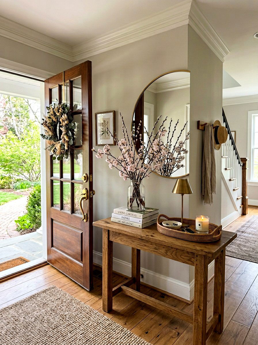 Entryway Table - 25 Spring Flowering Branch Ideas