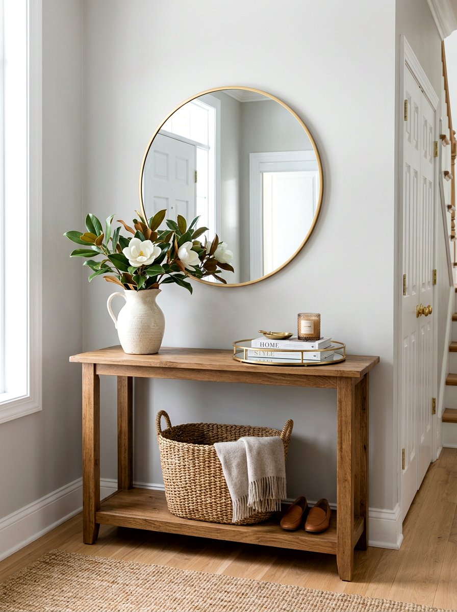 Entryway console magnolia decor - 25 Spring Magnolia Branch Ideas