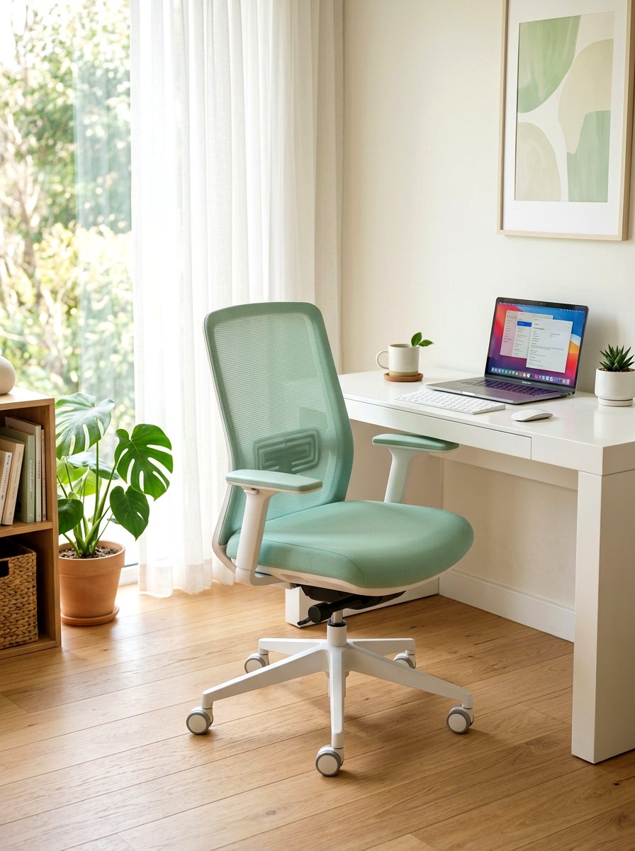 Ergonomic Pastel Chair - 25 Spring Home Office Decor Ideas